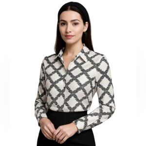 Karl Lagerfeld Ladies‎ Blouse, Japanese Crepe Size XS EUC Price new was 275 Euro